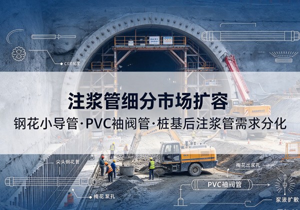 银川注浆管细分市场扩容，隧道钢花小导管、PVC 袖阀管、桩基后注浆管需求分化